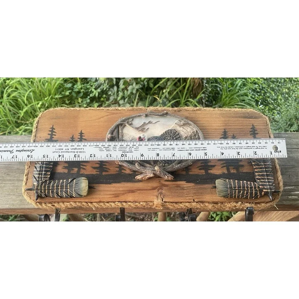 Vintage Wood Turkey Wall Hat/Coat Hanger Mount Decoration